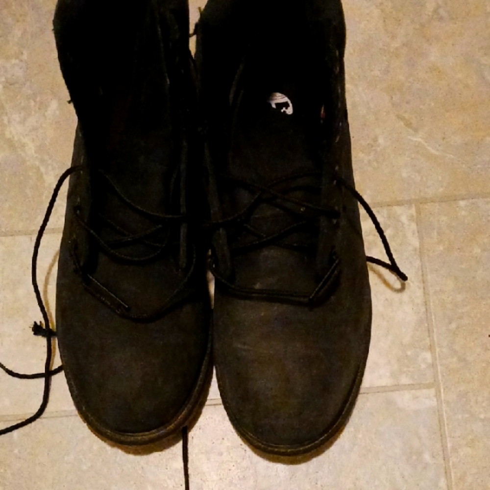 Black Lace-Up Boots